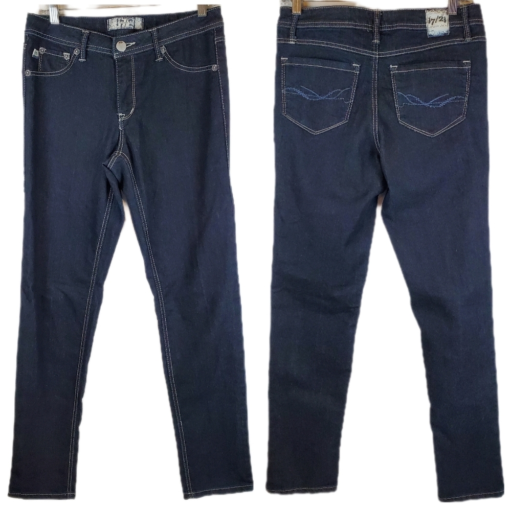 17/21 Skinny Jeans Pants Size 8 Womens Dark Wash Stretch